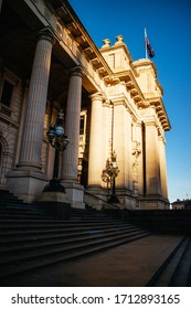 Parliament House For The State Of Victoria At Dusk In Melbourne CBD, Victoria, Australia