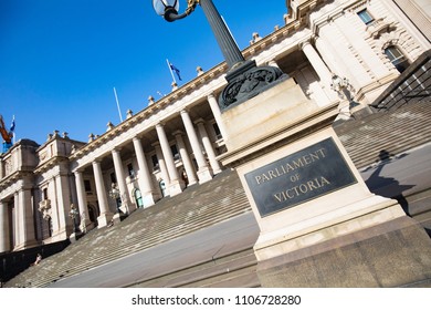 Parliament House For The State Of Victoria In Melbourne CBD, Victoria, Australia