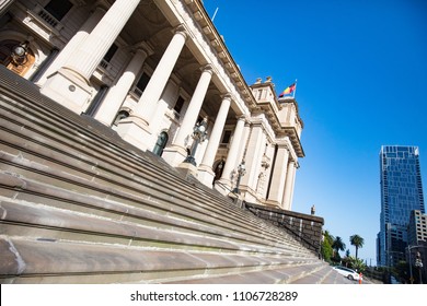 Parliament House For The State Of Victoria In Melbourne CBD, Victoria, Australia