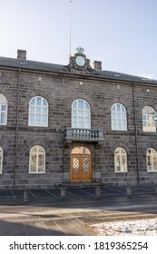 Alþingi Parliament In Austurvöllur In Reykjavik Iceland