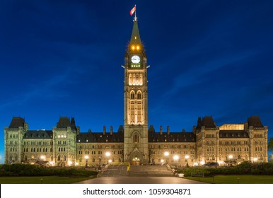 Canada’s Parliamentary Precinct  At Blue Hour