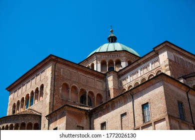 Parma Cathedral is a Roman Catholic cathedral in Parma, Emilia-Romagna, dedicated to the Assumption of the Blessed Virgin Mary. The European facade (exterior) of the building with columns and arches.