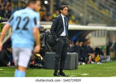 Parma, Italy, February 09 2020 Simone Inzaghi Coach Of Ss Lazio During Parma Vs Lazio Italian Serie A Soccer Match