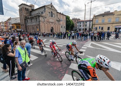 Parma/ Italy - May 22 2019: Giro D'Italia Crosses Parma City Center, Piazzale Santa Croce