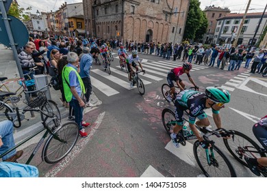 Parma, Italy - May 22, 2019: Giro D'Italia Crosses Parma City Center, Piazzale Santa Croce