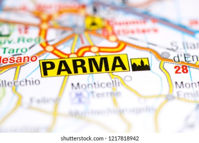 Parma. Italy On A Map