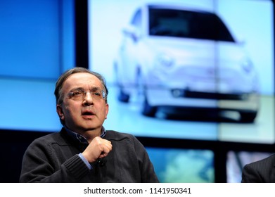 PARMA ITALY-APRIL 09, 2010: Fiat's Ceo, Sergio Marchionne, Attends A Financial Meeting, In Parma.