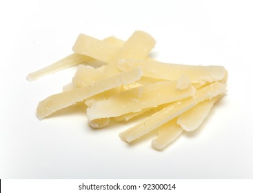 Parmesan Cheese Grated Isolated On White