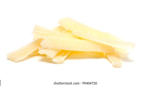 Parmesan Cheese Grated Isolated On White