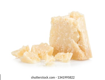 Parmesan Cheese Isolated On White Background