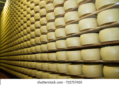 Parmesan Storage Cells And Ripening Cheese Parma Italia