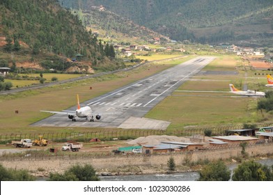 Paro Airport In Bhutan