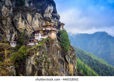 Paro Taksang Monastery,The temple on high mountain.Bhutan
