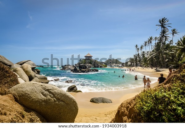 Parque Natural Tayrona Sierra Nevada Colombia Stock Photo 1934003918 ...