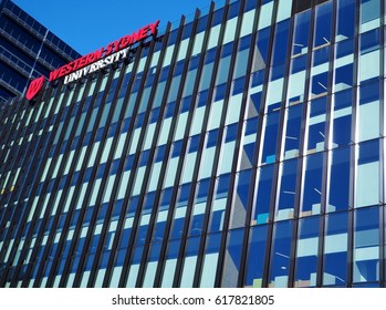 PARRAMATTA, AUSTRALIA - MARCH 12, 2017: New Building Of Western Sydney University Located In Parramatta CBD