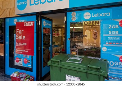 Parramatta, Sydney, Australia, November 11, 2018: Local Corner Shop For Sale At Parramatta In Sydney.