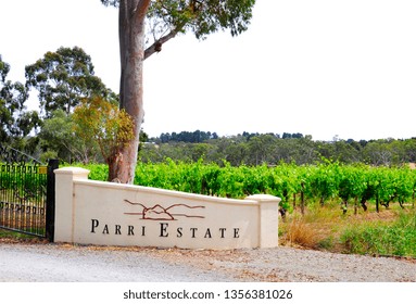 Parri Estate Wines Winery, Cellar Door, And Restaurant At Ingoldby Road, McLaren Vale, South Australia. McLaren Vale, South Australia - November 3, 2014.