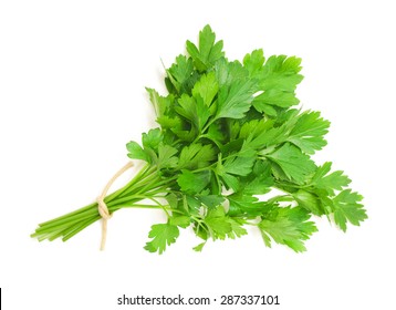 parsley bunch isolated on white background - Shutterstock ID 287337101