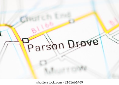 Parson Drove on a geographical map of UK - Shutterstock ID 2161661469