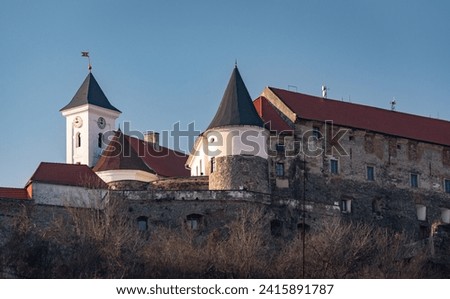 Part of the ancient Palanok castle in Mukachevo Ukraine