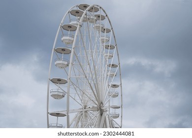              Part of the big white Ferris wheel                  