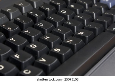 part of black computer keyboard