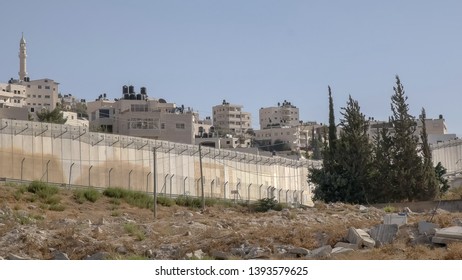 Part Of The Border Wall Between Palestine And Israel