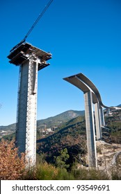 Part Of The Bridge Being Built Motorway