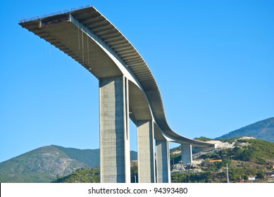 Part Of The Bridge Being Built Motorway