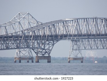Part Of Chesapeake Bay Bridge. Maryland, USA