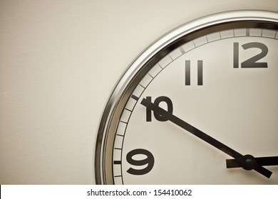 Part of clock on withe background