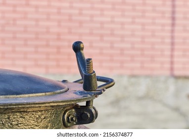 Part Close Up Of A Portable Field Kitchen. 