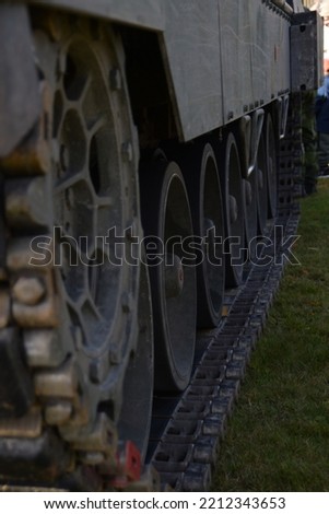 Part of a combat tracked vehicle.