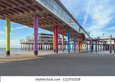 Part Of De Pier Famous Place Of Scheveningen Beach At Hague