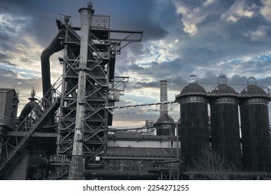  Part of a decommissioned blast furnace plant                               - Shutterstock ID 2254271255