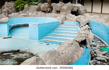 Part Of A Derelict Swimming Pool In Turkey