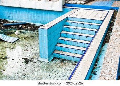 Part Of A Derelict Swimming Pool In Turkey