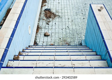 Part Of A Derelict Swimming Pool In Turkey