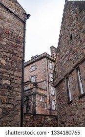 Part Of Edinburgh Castle Inside, Scotland, UK.