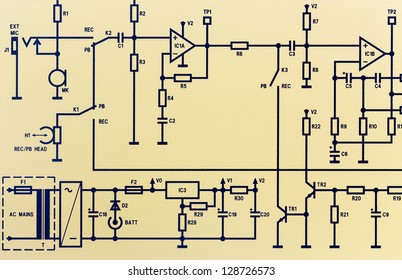 Part of an electronic circuit diagram