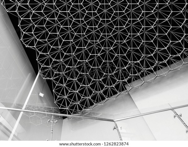 Part Hexagon Pattern Geometric Structure Ceiling Stock Photo Edit