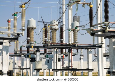 Part Highvoltage Substation Switches Disconnectors Stock Photo 64680508 ...