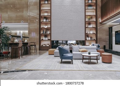 Part of Hotel lobby interior, modern style. - Shutterstock ID 1800737278