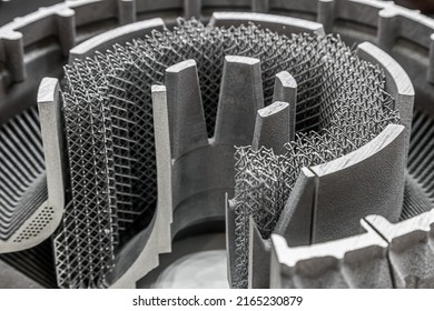 Part Of The Housing Of The First Engine Support Made On A 3D Printer Printed With Powder Metals. The Method Of Direct Laser Cultivation