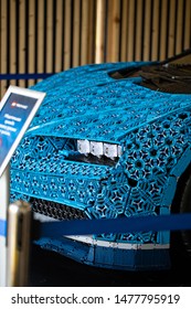 Part Of LEGO Bugatti Chiron. Moscow. Gorky Park 2019. July 31