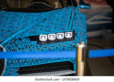 Part Of LEGO Bugatti Chiron. Moscow. Gorky Park 2019. July 31