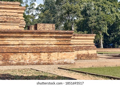 Part Of Muaro Jambi Temple Building In Muaro Jambi Regency, Jambi Province, Sumatra, Indonesia. Muaro Jambi Temple Is A Buddhist Temple Complex, The Temple Complex Was Built By The Melayu Kingdom