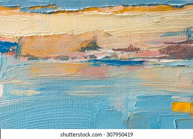 Part Of Oil Painting With Brush Strokes