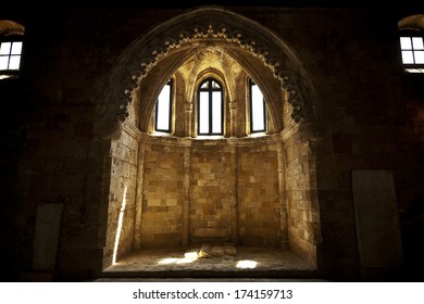 Part Of The Old Hospital Of St. John,s Knights, Bathed In Light.