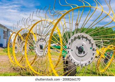 Part Of A Rotary Harrow For Agriculture. Manufacturing Of Agricultural Machinery.